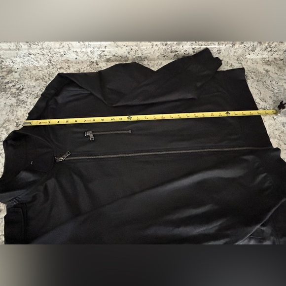 Express Mens Black Faux Leather Moto Biker Jacket Size XL - Picture 12 of 12